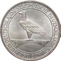 Vorzüglich 180,- 346* 5 Reichsmark 1930D.