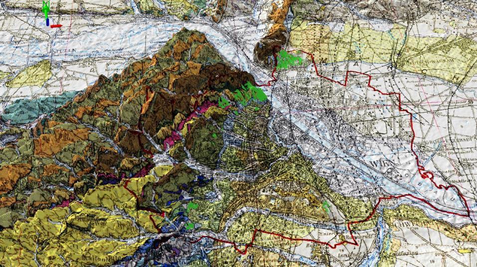 3D-Animation Rebflächenflug Geologische Karte von Niederösterreich (GBA,