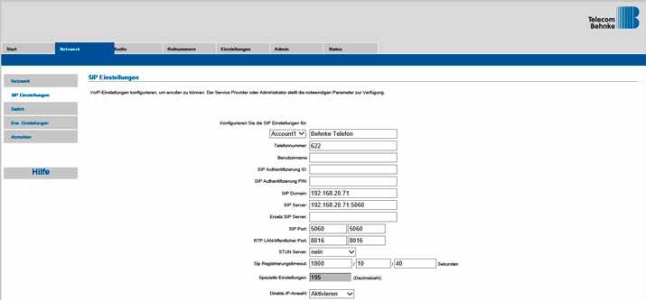 Die genaue Konfiguration des kompletten Aufbaus wird im Folgenden erläutert. 1.