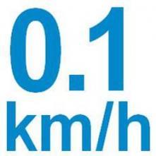Einstellungsschritte Die Geschwindigkeit des Laufbands kann in winzigen Schritten von nur 0,1 km/h