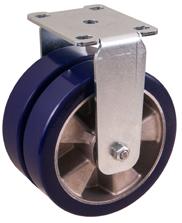 Screwed turntable without central kingpin, with double tempered, closed ball rim, dust and splash-proof and particularly resistant to shock and vibration, screwed axle.