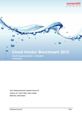 Literatur eine Auswahl Cloud Vendor Benchmark 2012; Cloud