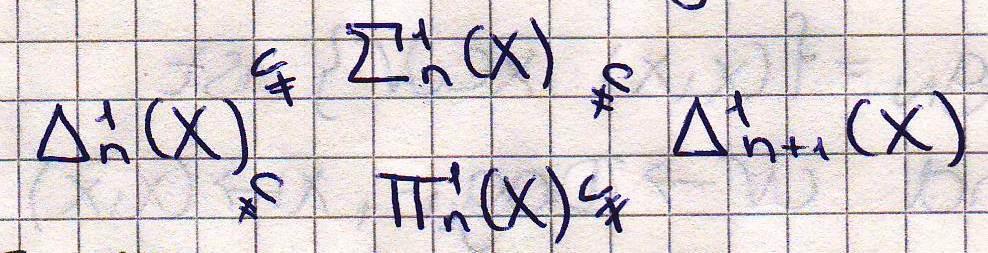 Sei nun X überabzählbar, polnisch. Nach Satz (18) ex. Einbettung i : N X von N in X. Sei B N analytisch, nicht Borel.