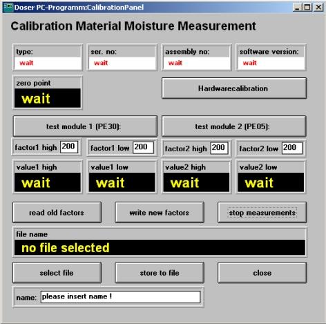 Die Materialgruppenkennung für die kundenspezifischen Materialkurven lautet S. Kalibrierung: Das Messgerät kann durch Messungen an dem Testmodul PE30-7 überprüft und kalibriert werden.