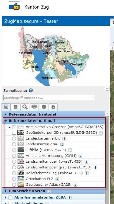 Seite 10/40 4.2. Referenzdaten national Nationale Referenzdaten decken die ganze Schweiz ab und werden vom Bundesamt für Landestopografie produziert.