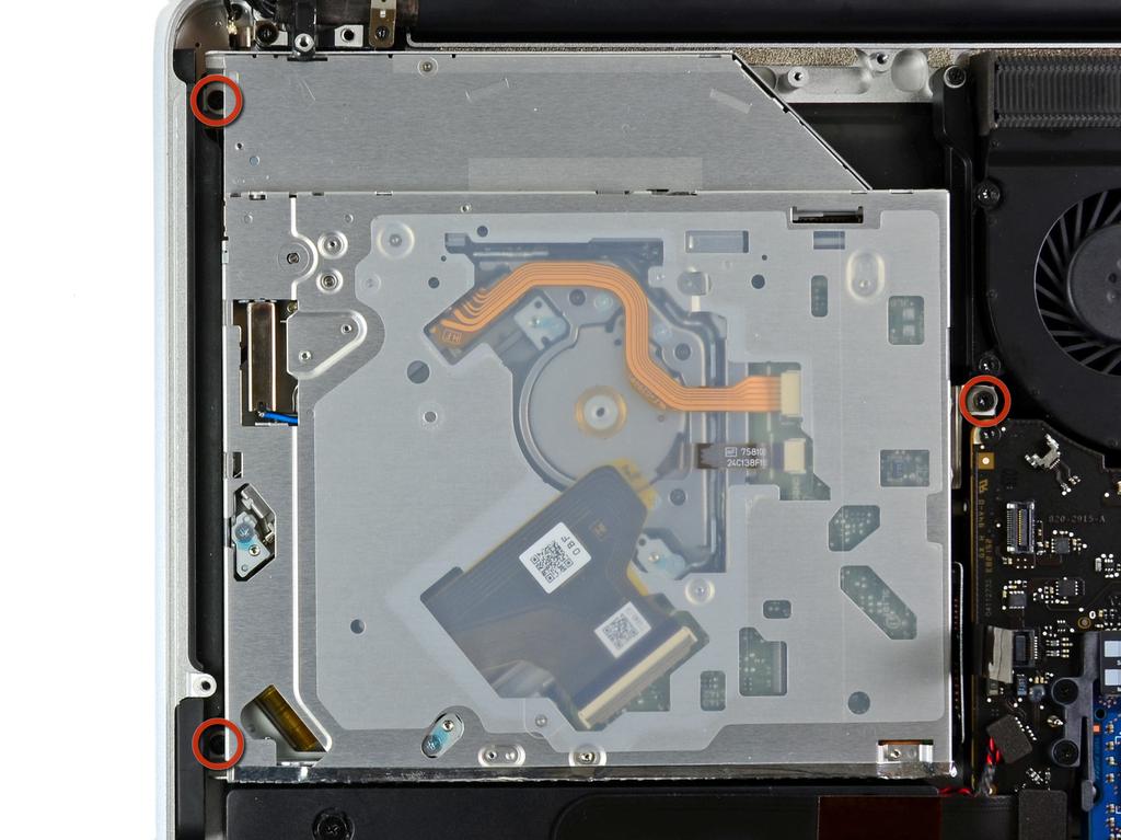 MacBook Pro 15" Unibody Mitte 2012 optisches Laufwerk austauschen Schritt 9 Entferne die