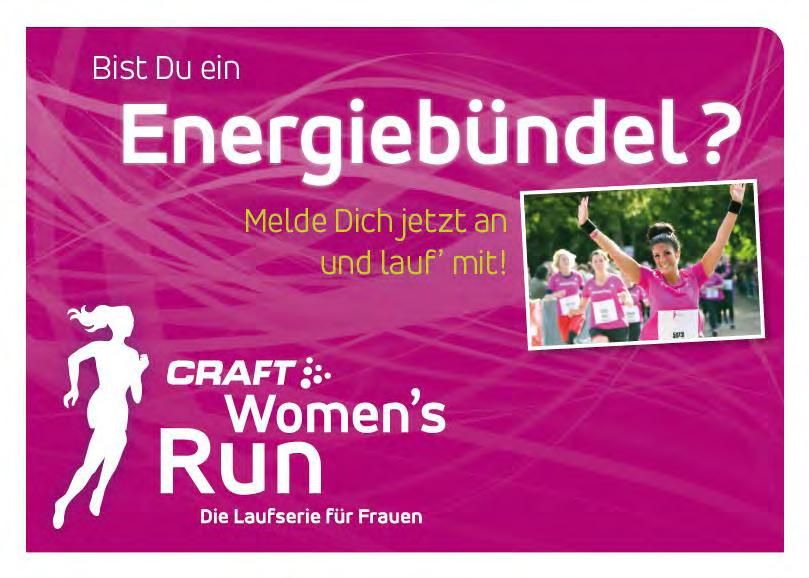die Kommunikations- und Werbemittel des CRAFT Women's Run integriert: Anzeigen