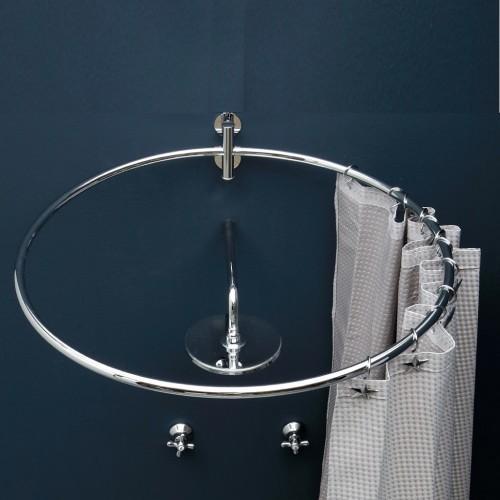1.20 Duschvorhangaufhängung rund Durchmesser 80 cm BA67104 Stangen, die einen Duschvorhang halten müssen stabil und praktisch sein. Dieses Rondell bietet beides auf Wunsch mit Dekofaktor.