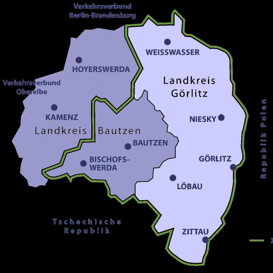 Strukturelle Rahmenbedingungen ZVON Verbandsmitglieder: Landkreis Bautzen Landkreis Görlitz, Stadt Görlitz Der Landkreis Bautzen ist Mitglied in zwei