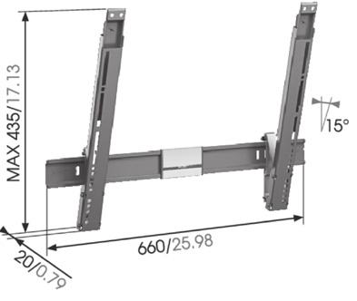 Die Montage der TVäule ist ausschließlich oberhalb einer Mittelseite möglich. Die Mittelseite wird mit einem Ausschnitt als Kabeldurchlass versehen (ohne Mehrpreis).