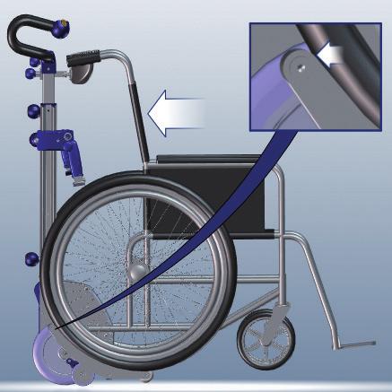 s-max/s-max sella ausschalten. Izslēdziet sella. s-max/s-max Rollstuhl rückwärts, mittig auf Radaufnahme ziehen. Rollstuhl an den Rädern nach hinten ziehen!