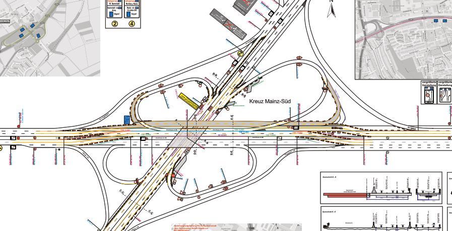 Nächste Bauschritte Umlegung Verkehr auf Behelfsbrücke und Bestandsbauwerk Nord Ende