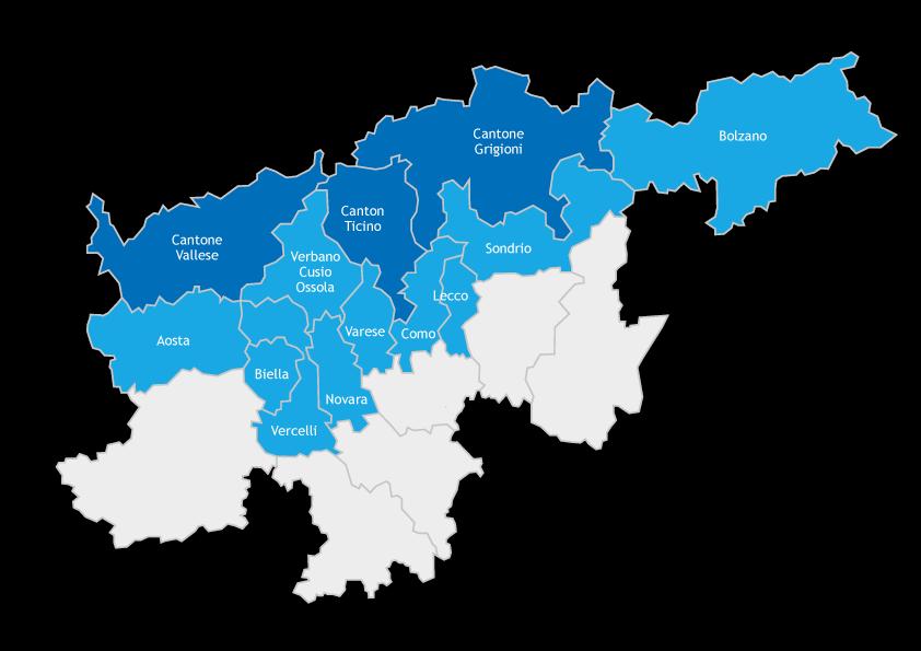 Abbildung 13: Programmperimeter INTERREG V A Italien-Schweiz (INTERREG, 2018) Die Alpenkonvention Die Alpenkonvention ist ein Rahmenvertrag, in dem sich verschiedene Alpenstaaten zu einer