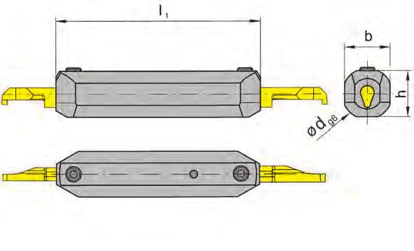 A Einstechen und Ausdrehen Grooving and Boring Klemmhalter Toolholder B105 Bohrungs-Ø ab Bore Ø from 0,2 mm Stechtiefe bis Depth of groove up to 2,5 mm Stechbreite bis Width of groove up to 2,0 mm