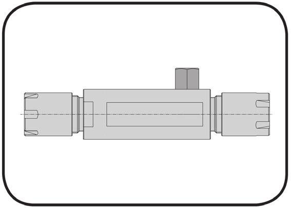 A Einstechen und Drehen GROOVING and TURNING Doppelspannzangenhalter Double chuck holders für ER-Spannzangen mit Spannmuttern ER16 for