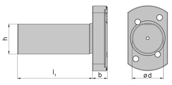 A Einstechen und Ausdrehen Grooving and Boring Grundhalter Graf Basic toolholder Graf G ohne Einbauhalter without cartridge für einstellbare Halter Graf N und HORN BKT105.2445.