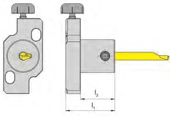 Einstechen und Ausdrehen Grooving and Boring Einstellbare Halter Adjustable holder N Bohrungs-Ø ab Bore Ø from 0,2 mm Stechtiefe bis Depth of groove up to 2,5 mm Stechbreite bis Width of groove up to