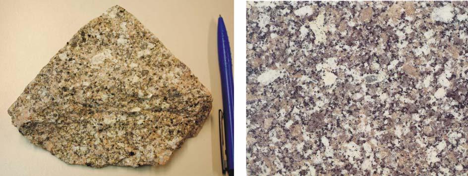 Originalmaterial Granit Makroskopische Ansprache Der Granit besteht aus gut begrenzten, z. T.