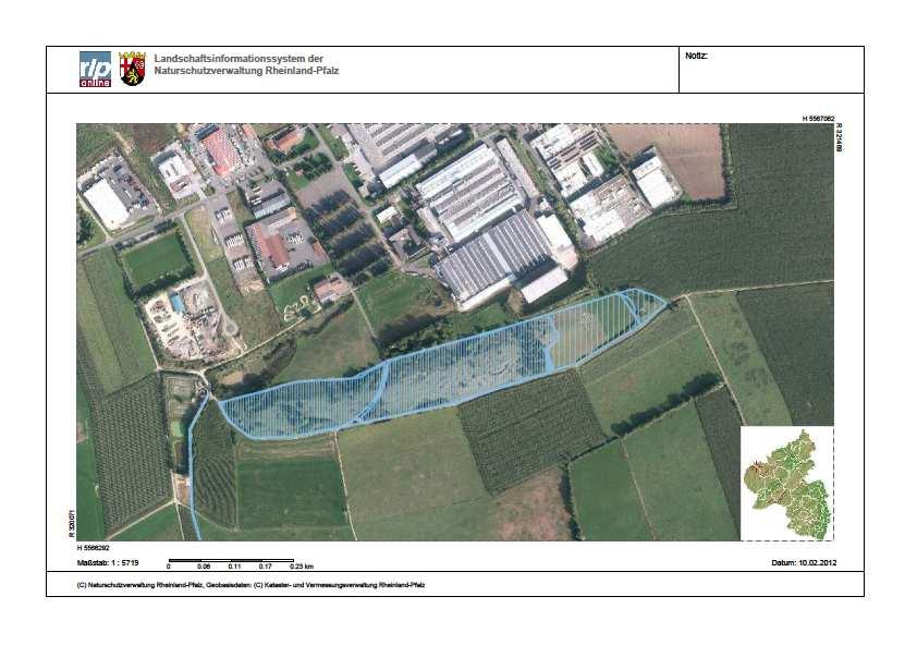 Maisanbau für Biogasanlagen und einem der größten Industriegebiete der Region (LANIS mapserver www.