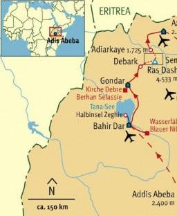 Beeindruckend die Kaiserpfalz von Gondar, die Ausgrabungen von Axum und die