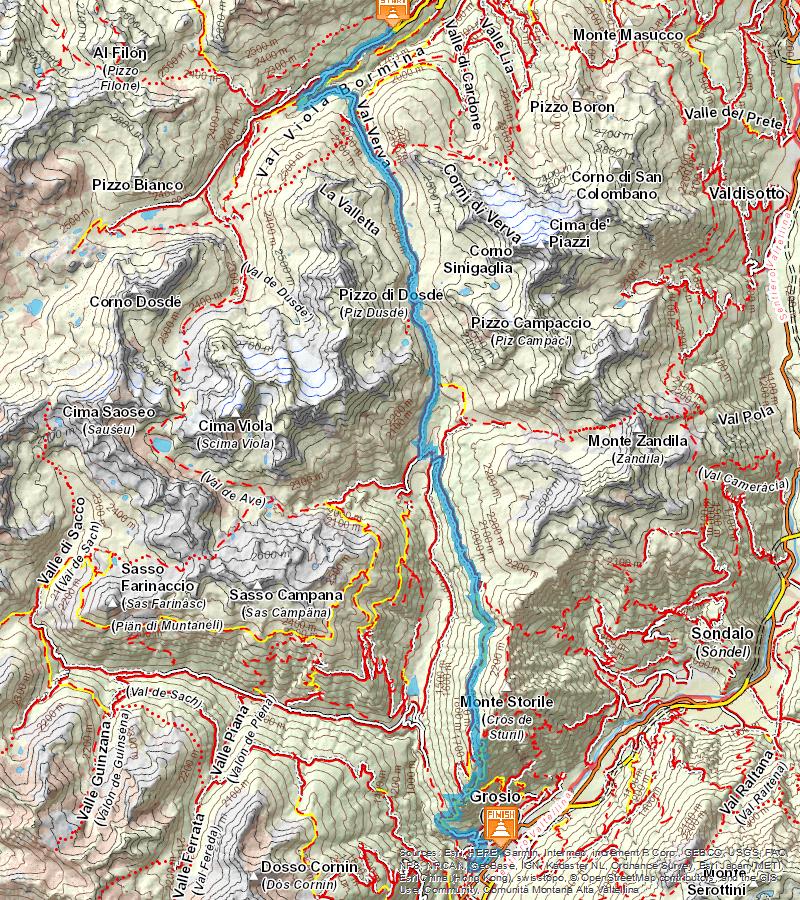Passo Verva - Rifugio Falck - Eita - Redasco - Cigoz - San