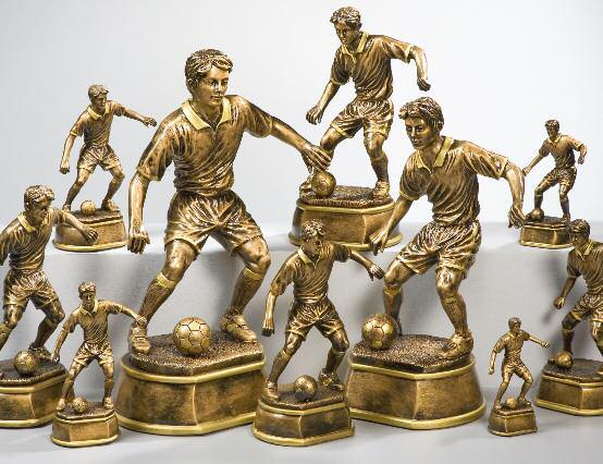 10er-Serie Fußballfiguren gold Serie 37940