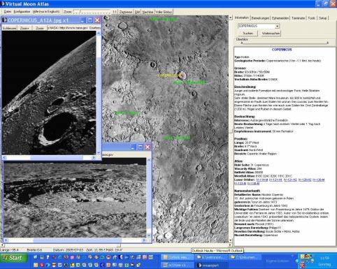 1+2/05 Andromeda verwendete Kartenmaterial basiert auf Daten der Mondsonde Clementine.