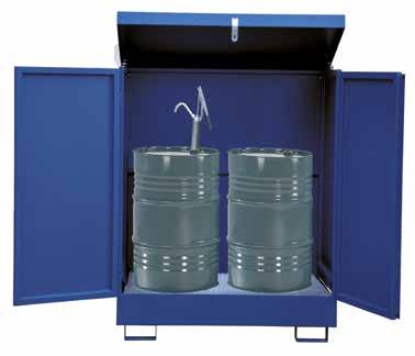 Auffangwannen und Regale Gefahrstoffstationen zur Lagerung wassergefährdender und brennbarer Flüssigkeiten zugelassen zur Lagerung von wassergefährdenden (WGK 1-3) und brennbaren Flüssigkeiten