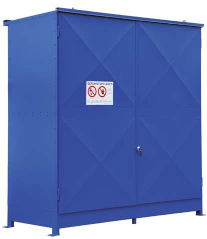 Regalcontainer Regalcontainer zur stehenden Fasslagerung / Palettenlagerung (einseitig bedienbar) zur Lagerung wassergefährdender oder brennbarer Flüssigkeiten FS 14-130.1 FS 14-130.