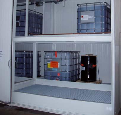 Regalcontainer Regalcontainer zur IBC-Lagerung (zweiseitig bedienbar) zur Lagerung wassergefährdender oder brennbarer Flüssigkeiten IBC 26-133.1 Regalcontainer IBC 26-133.
