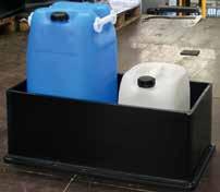 Auffangwannen und Regale PE-HD Auffangwannen ohne Stellebene Zugelassen zur Lagerung wassergefährdender, nicht brennbarer