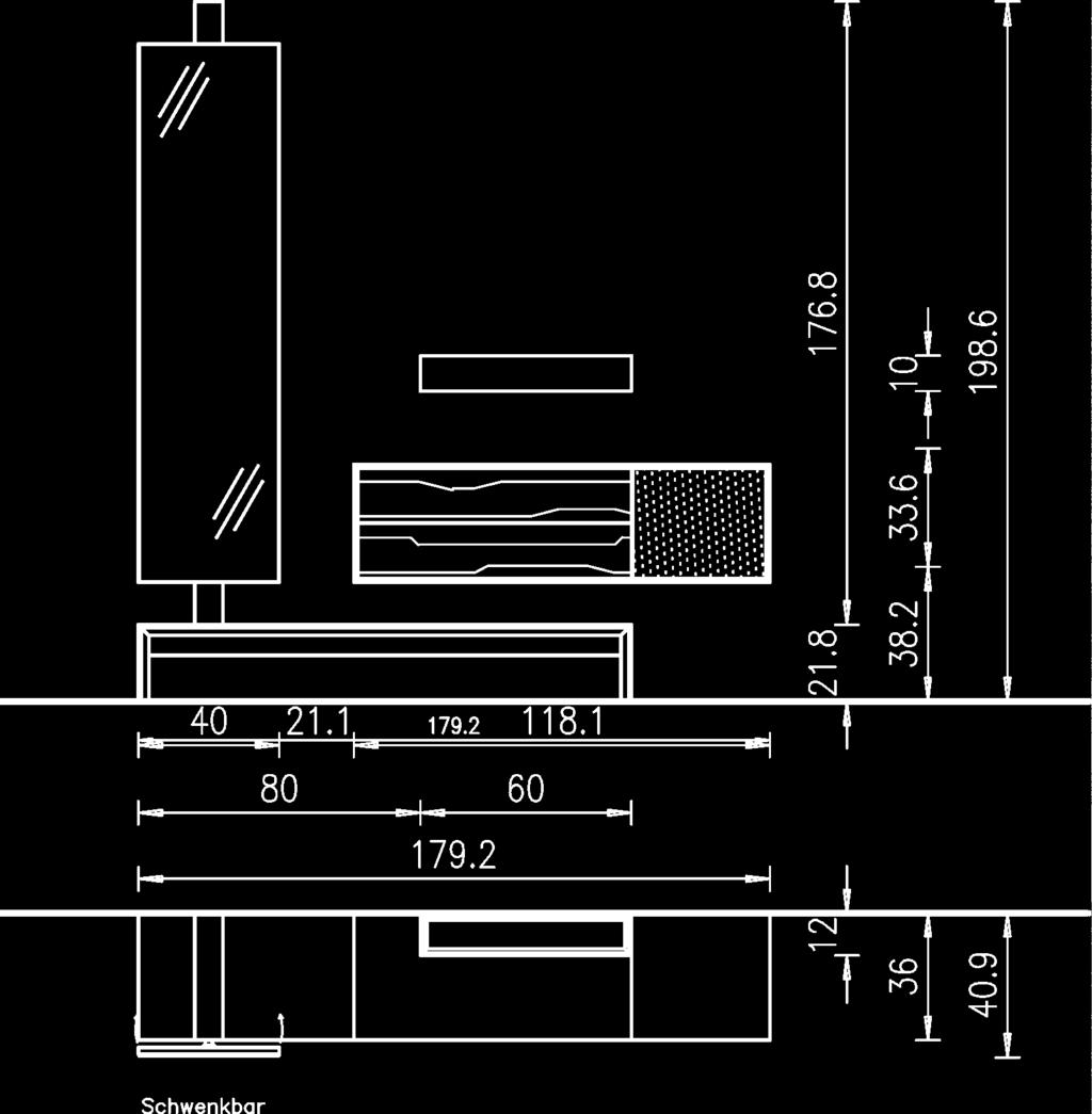 PURO Garderoben / Planungsvorschläge Garderobe PU 73 1 Garderobenbank niedrig, Bestell-Nr.: 70 31 22 B 140,0/H 21,8/T 36,0cm 1 Hängeelement 367, Bestell-Nr.