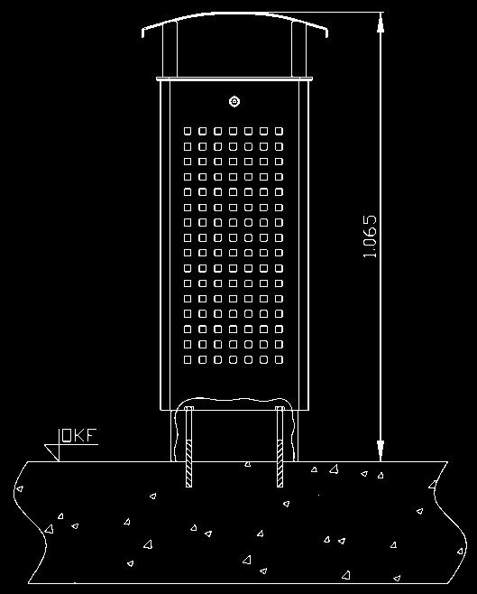 7700-00 illustration: DB 703 anthracite steel glimmer Abfallsammlung durch Doppel-Klemmringsystem für Kunststoffmüllbeutel!