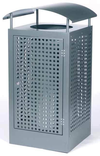 Stand-Abfallbehälter Form eckig Stand disposal bins design square Modell / Model-No. 7030-00 Inhalt (Liter) / Volume (L.