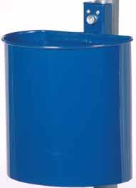 Abfallbehälter zur Wand- und Pfostenbefestigung Inhalt 20 Liter Disposal bins wall or post mounted Volume 20 L. Modell / Model-No. 7057-02 Inhalt (Liter) / Volume (L.