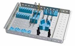 11 Sterilisationssysteme Sterilizing Systems Systemkomponente für Instru-Safe für Parazentese-Set zur Aufnahme von Ohrtrichtern,
