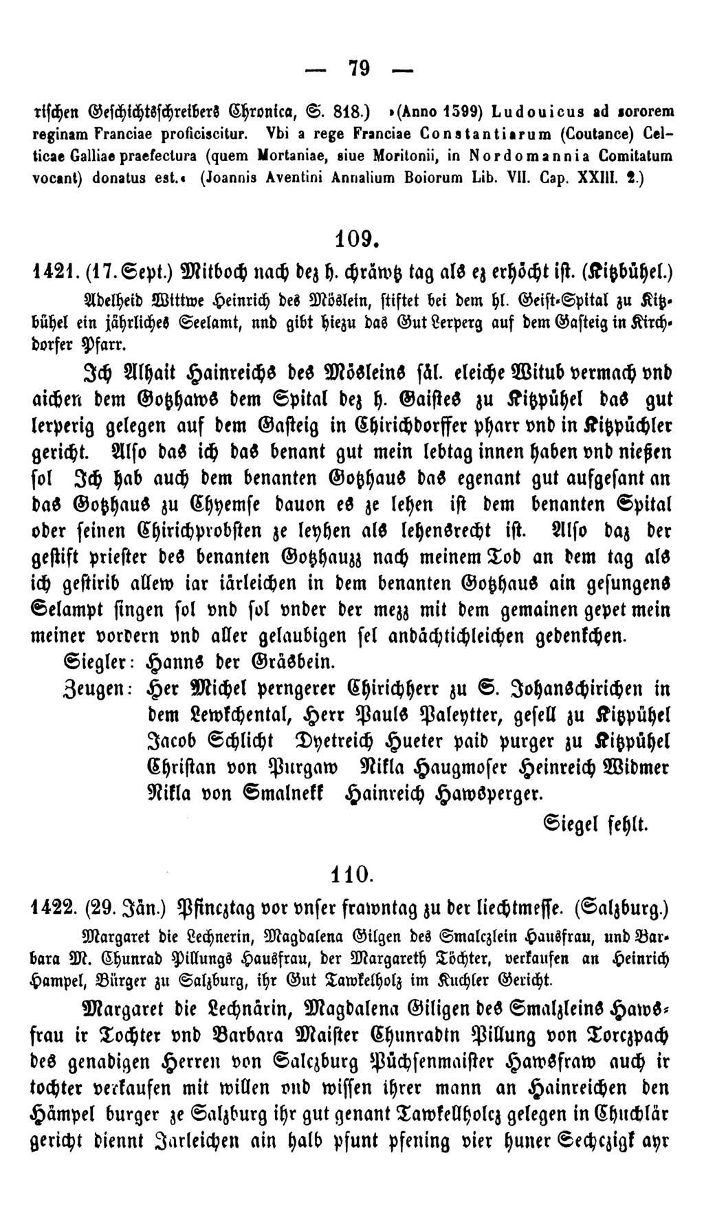79 rischen Geschichtsschreibers Chronica, S. 818.)»(Anno 1599) Ludouicus ad lororem reginam Franciae proficiscitur.