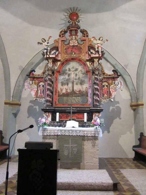 Geschnitzter Altar von 1693 Hergestellt vom Waldecker Barockbildhauer