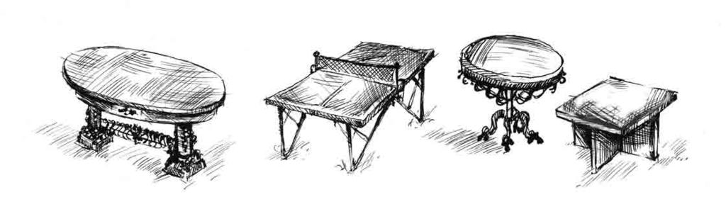 Aký tvar má prvý stôl? Prvý stôl je oválny. 2. 4. 1. 3. B: TEXTY Na chalupe Voľné dni trávi Evka so svojou rodinou na chalupe. Je to starý dedinský dom, ktorý sa používa na rekreáciu.