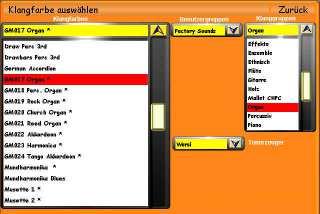 159b GM-Mallet-Sounds 09-16 09 Celesta 10 Glockenspiel 11 Music Box 12 Vibraphone 13 Marimba 14 Xylophone 15 Tubular Bells 16 Dulcimer GM-Orgel- und Akkordeon-Sounds 17-24 17 Organ 18 Perc.