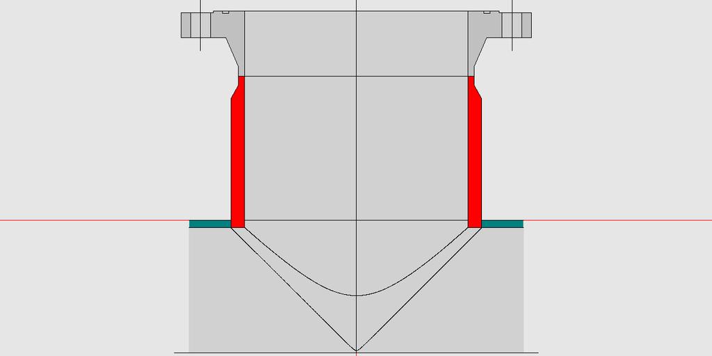6 5 / 7 Rohrförmig verstärkter Ausschnitt - Zylindrischer Mantel ( Innendruck : AD 2000 - B9 ) Rohrförmige Verstärkung - ( Ausschnitt : A3 ) Position : 5 Berechnungsdruck : p = 59,6 40 bar