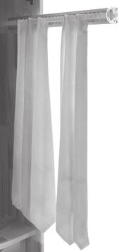 Zubehör Drehtürenschrank Krawattenhalter ausziehbar für 32 Krawatten 565909 Haken: Auszugsart: Kunststoff transparent Teilauszug Zur Montage an Kleiderschrankseite Krawattenhalter ausziehbar für 24