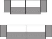Kombinationen setzen sich aus folgenden Wallfree - Einzelelementen zusammen: 3-Sitzer bestehend aus 2 x 1,5-Sitzer (SR 82 cm) + Armlehne links/rechts 2,5-Sitzer bestehend aus 2 x 1,5-Sitzer medium