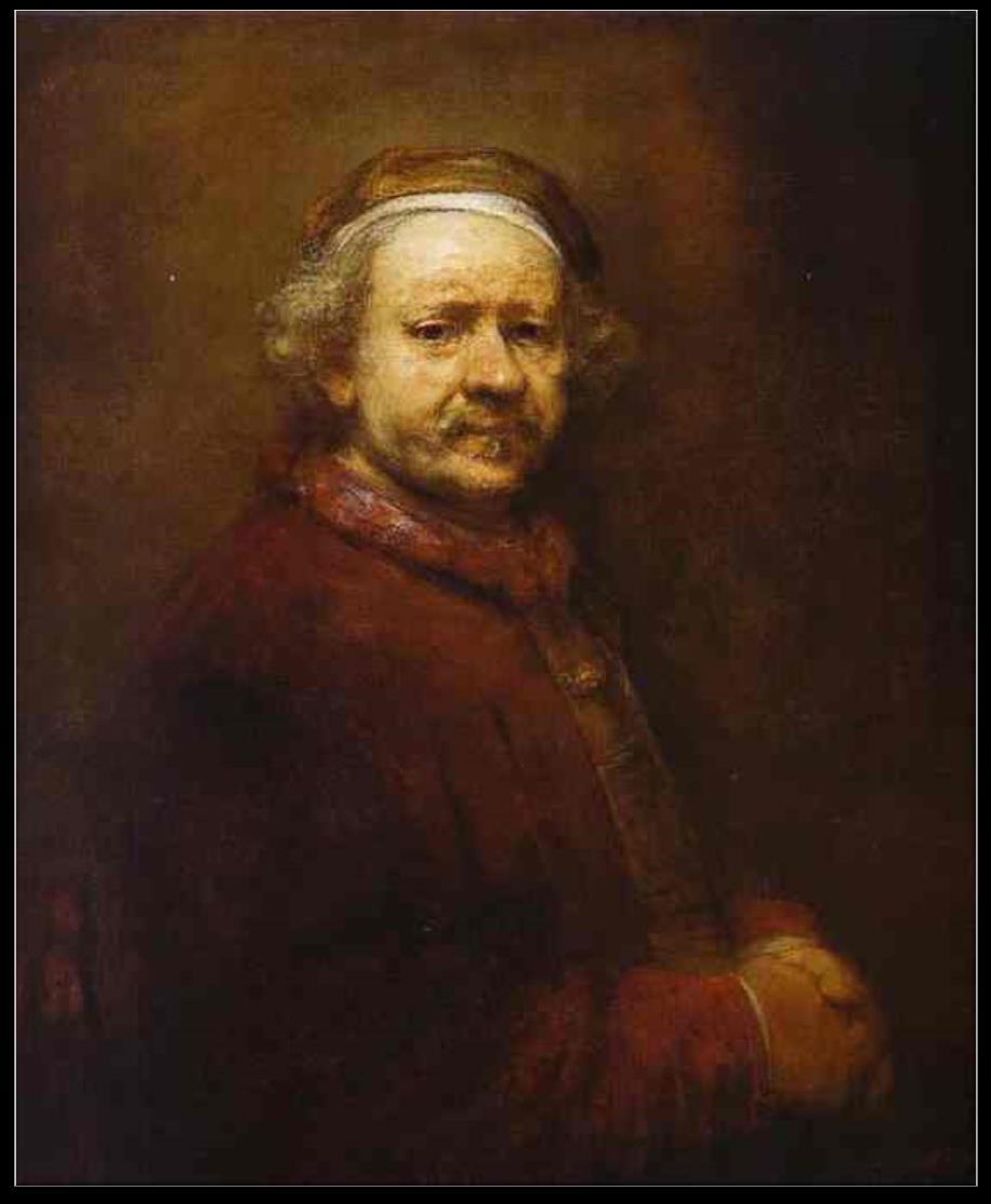 Rembrandt v R (1606-1669) Verschmelzung von Person und Hintergrund