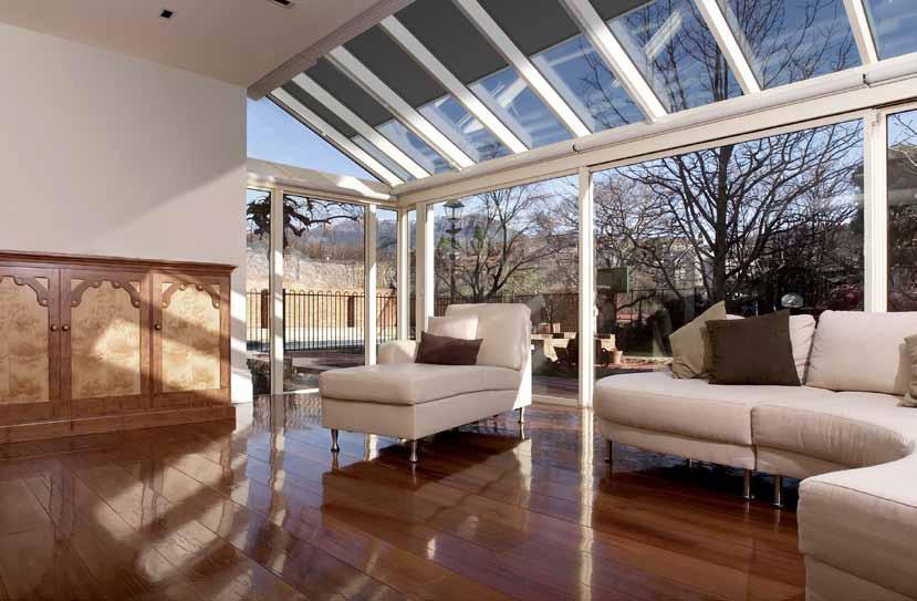VERANDA HRV08-ZIP Gewinnen Sie möglichst viel Komfort aus Ihrem Wintergarten oder aus Ihrem Dachfenster mit dem Rollo HRV08-ZIP.