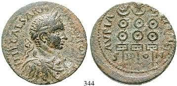 Korrosion, ss-vz 500,- 348 Hadrianus, 117-138 AE-Drachme Jahr 19 = 134-135, Alexandria. 23,97 g. Drapierte und gepanzerte Büste r.