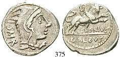 B. in Folge eines Vulkanausbruchs zu beschützen. 374 C. Claudius Pulcher, 110-109 v.chr. Denar 110-109 v.chr., Rom. 3,98 g.