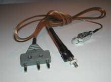 english, grey plugs Kabelabschnitt für Körperkabel, 2-adrig + 1-adrig mit Krokoklemme, rot oder transparent cable section for