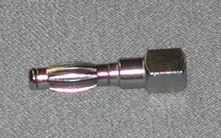 pin for 3-pol plugs, 4mm, nickel plated Sicherungsbügel für 2-pol Stecker, vernickelt, komplett safety