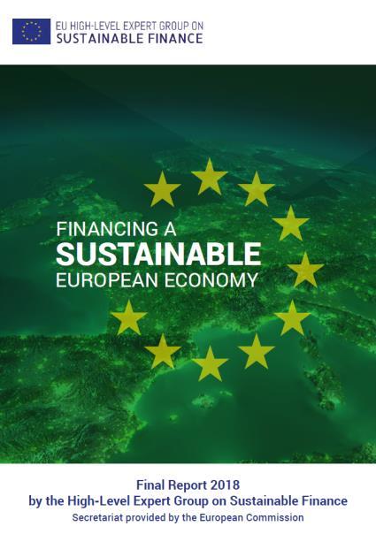 EU Aktionsplan Finanzierung nachhaltigen Wachstums 1. Einführung eines EU-Klassifikationssystems für nachhaltige Tätigkeiten 2.